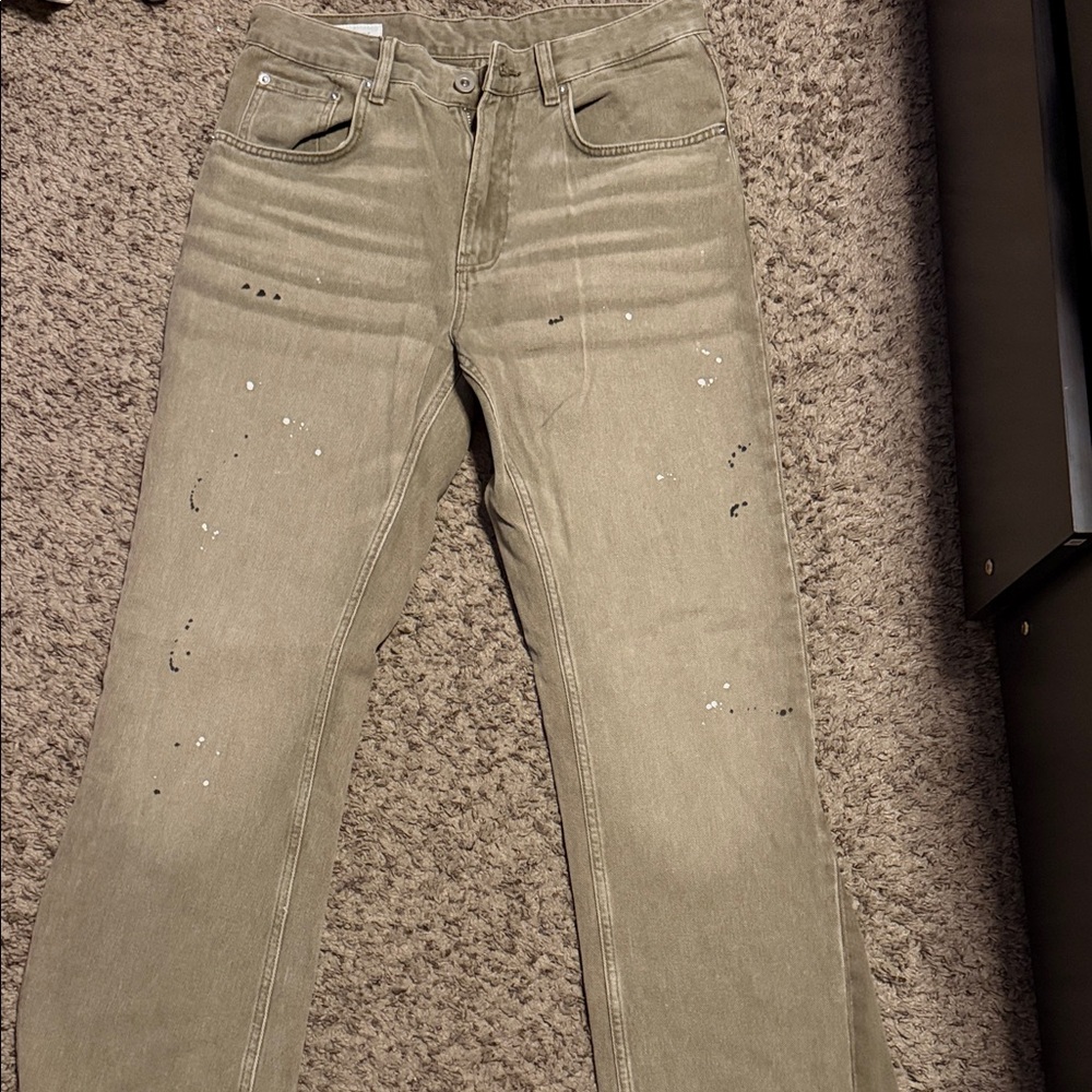 Zara Beige Denim Trousers